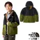 【The North Face】童 輕量防水透氣連帽休閒外套.防風休閒夾克.機能性風衣.風雨衣/873S-PIB 橄綠黑