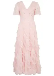 Needle & Thread Spiral Sequin-embellished Tulle Gown - Light Pink - 10 (UK10 / S) 10 (UK10 / S)