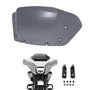 Kiawnia 10" Wave Windshield Windscreen Wind Splitter Compatible for Harley Street Glide FLHX, CVO Street Glide FLHXSE 2023 2024 (Dark Smoke)