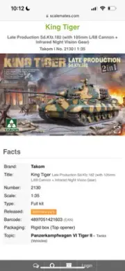 Takom 1/35 King Tiger
