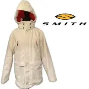 NWT Smith Optics Ski Snow Winter White Orange Insulated Parka Removable Hood