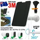 4W Solar Panels for Eufy Eufycam Cam E/2C/E/2 Pro Wall Mount 13ft Power Cable PB