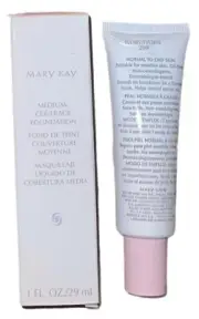 MARY KAY MEDIUM COVERAGE FOUNDATION IVORY 200 PINK CAP NIB #356000