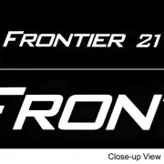 Frontier 21 White 20 1/2 X 2 Inch Vinyl Boat Decal / Sticker (Pair)