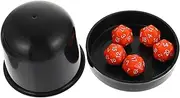 KICHOUSE Unique Dice Game Toy 20-Sided Acrylic Dice in Holder Perfect Party Game Props
