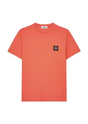 Stone Island Kids Logo Cotton T-shirt (14 Years) - Orange 14 years