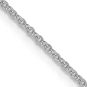 20 Inch 10K White Gold 1.1mm Flat Cable Chain
