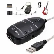 Guitar Cable Audio USB Link Interface Adapter For MAC/PC Music Recording Cable