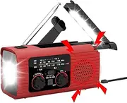 Hand ed Radio,Battery Powered AM/FM/NOAA Radio - Radios Radio Flashlight 3 Way Charging Survival Radio for Travel Long Road Trips Camping Hiking