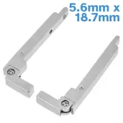 2pcs 5.6mm x 18.7mm Spring Hinge Assembly Acetate Eyeglass Frame Repair Part