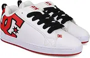 [DC] Men's Court Graffik Skate Shoe, White/RED, 10, White/Red, 10