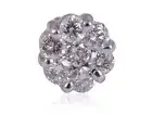 0.34 Cts Round Brilliant Cut Natural Diamonds Nose Stud In 18K Yellow Gold