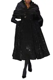 [RICHARD QUINN] RUNWAY BLACK GOWN BLACK UK 12