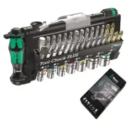 Wera 39 Piece Tool-Check Plus Ratchet Metric Tool Socket Bit Set 1/4" Drive