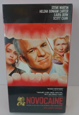 NOVOCAINE VHS SCREENER PROMO DEMO TAPE NEW SEALED RARE STEVE MARTIN LAURA DERN