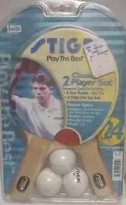Vtg NIP Ping Pong Set 2001 Stiga Classic 2 Paddles 3 Balls