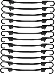 VERDANVERSE 12pcs Heavy Duty Tie Down Ropes with Hooks for Car Trunk Bike Rack Outdoor Camping Weatherproof Cargo Organization and Secure Storage