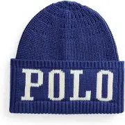 Polo Ralph Lauren Big Boys Logo Cotton Beanie Hat Classic Blue One Size NWT