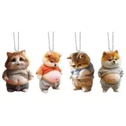 Pearls And Acrylic Flat Pendant Car Hanging Ornament for youthful Trendsetters