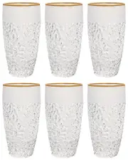 Barski Crystal Glass Hiball Tumblers Set of 6