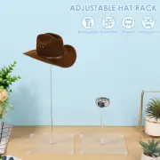 2Pcs Hat Display Stand Acrylic Hat Stand for Wig Jewelry Adjustable Height qixDK