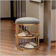 Creative Sofa Stool Velvet Bedroom Bench for End of Bed Upholstered Entryway Bench Simplicity Ottomans with Golden Legs