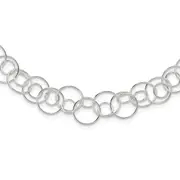 Sterling Silver Fancy Link Necklace