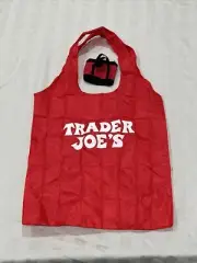 Trader Joe's Micro Tote Bag With Red Grocery Bag Limited Edition (E1)
