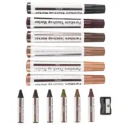 Furniture Repair Kit Wood Markers - Markers and Wax Sticks with Sharpener1467