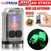 BORUiT Mini Pocket LED Flashlight Torch Magnetic Light Rechargeable Work Light