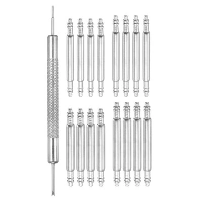 16pcs 12/12/13/14mm Watch Spring Bar Pins 1.5+1.8mm with Removal Tool