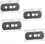 Blank Audio Tape,4 pcs Decor Blank Cassette Tapes,45 Minute Cassette Recorded Tape, Ornaments Empty Cassette, Vintage DIY Cassette for Speech Music Recording