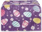 Easter Eggs Toaster Cover 4 Slice Wide Slot Bread Toaster Oven Dustproof Cover,K
