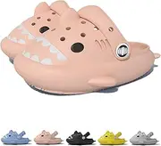 [Jfxgjuv] Kids Shark Slides, Boys Girls Toddlers Cloud Shark Slides, Non-Slip Quick Drying Thick Sole Beach Pool Shower Shoes Bathroom Slippers Sandals