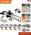 Premium Vegetable Chopper & Adjustable Mandoline Slicer with Safety Features