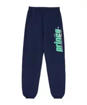 Logo stretch sweatpants S Blue
