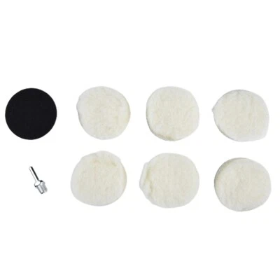 6Pcs Wool Polishing Pads,Buffing Pads 3 Inch Drill Polishing Pads Kit Waxing