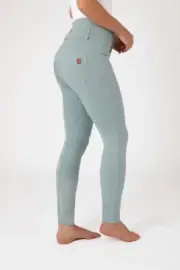 Horze Tara Ladies High Waisted Full Seat Breeches- Silver Sage