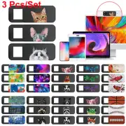 3 Pcs Animal WebCam Cover Slide Camera Privacy Security Sticker For Phone Laptop