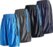 [LeeHanTon] Mens Athletic Shorts with Pockets and Elastic Waistband Quick Dry Basketball Shorts