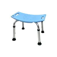 在飛比找Yahoo!奇摩拍賣優惠-【上發】台製鋁合金洗澡椅 藍色 無背 浴室椅 防滑 椅子 成