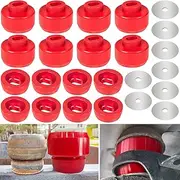 7-141 Body and Cab Mount Bushing Kit Top Grade Silicone for Chevy Silverado & Sierra 1500/2500 2WD/4WD 1999-2014 Body Cab Mounts & Washers (Red 24PCS)