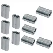 3/16" Wire Rope Sleeve,Cable Crimp Ferrule,Aluminum Gritted Crimping Sleeve 10PC