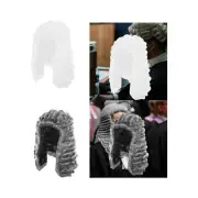 Colonial Wig Man Costume Long Wave Wig for Daily Use Dating