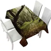 Art Painting Forest Scary Path Tablecloth