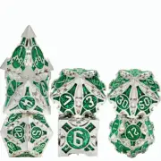 7pcs/set D&D Dice Set Metal Dice Dungeons & Dragons Game Accessories Popular A3