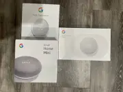 Nest Smart Thermostat White with Trim Kit and Google Home Mini Bundle GA01334-US