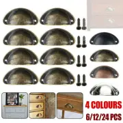 6-24X Cupboard Door Cabinet Cup Drawer Furniture Retro Antique Pull Shell Handle