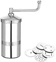 Sahishnu Online & Marketing Stainless Steel Sev Sancha Maker, Chakali Maker, Murkul Maker, Manual Pasta Maker,Shev Maker, Gathiya Murukulu Janthikulu Maker Machine with 6 Different Steel Jali