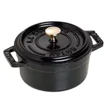 STAUB“迷你 PICO COCOTTE 圆形黑色 10 厘米”小号手铸珐琅锅